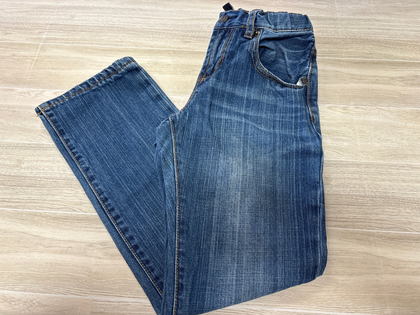 8 Slim Straight Medium Wash Denim