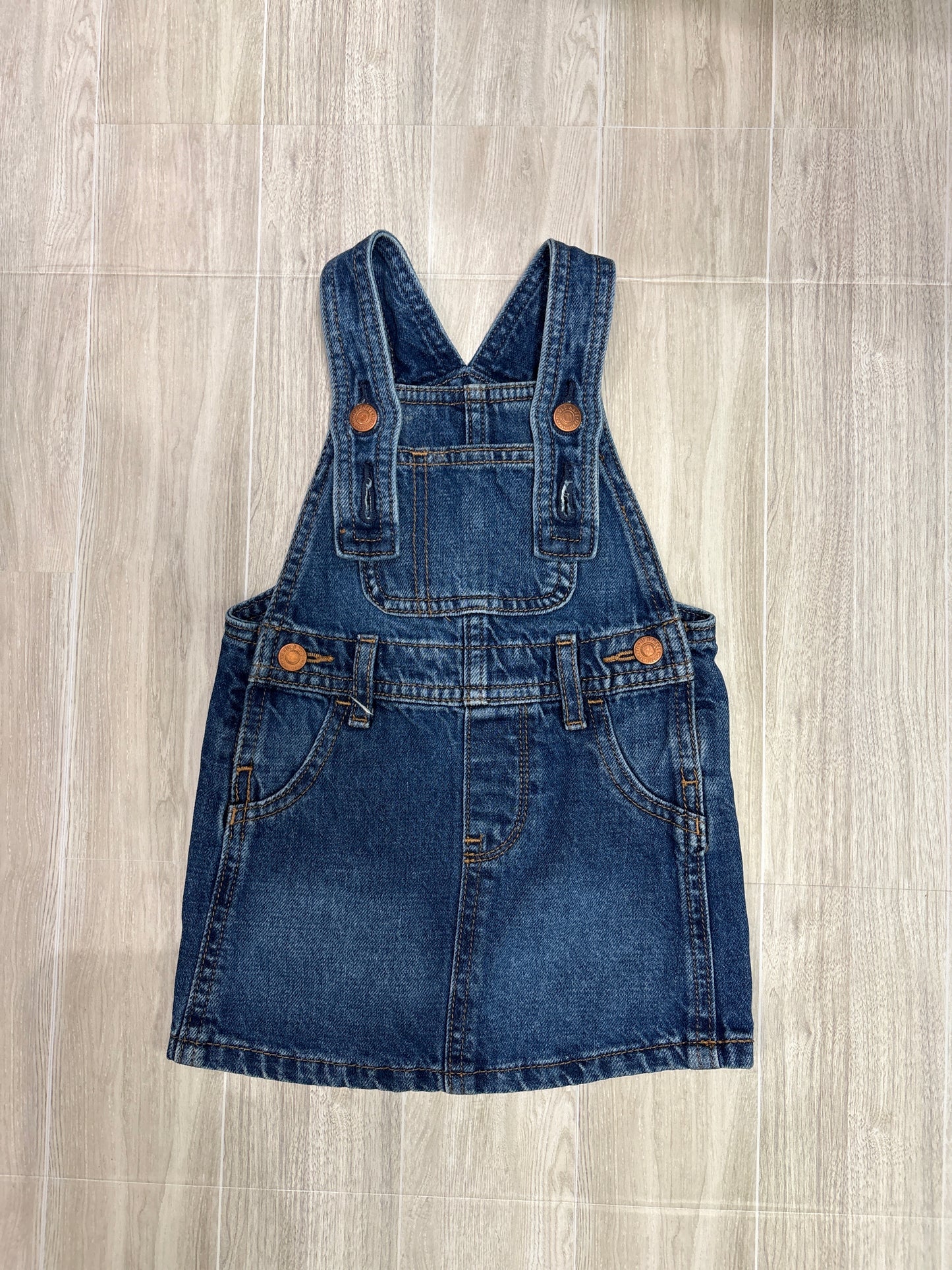 18-24m Dark Wash Overall Dress