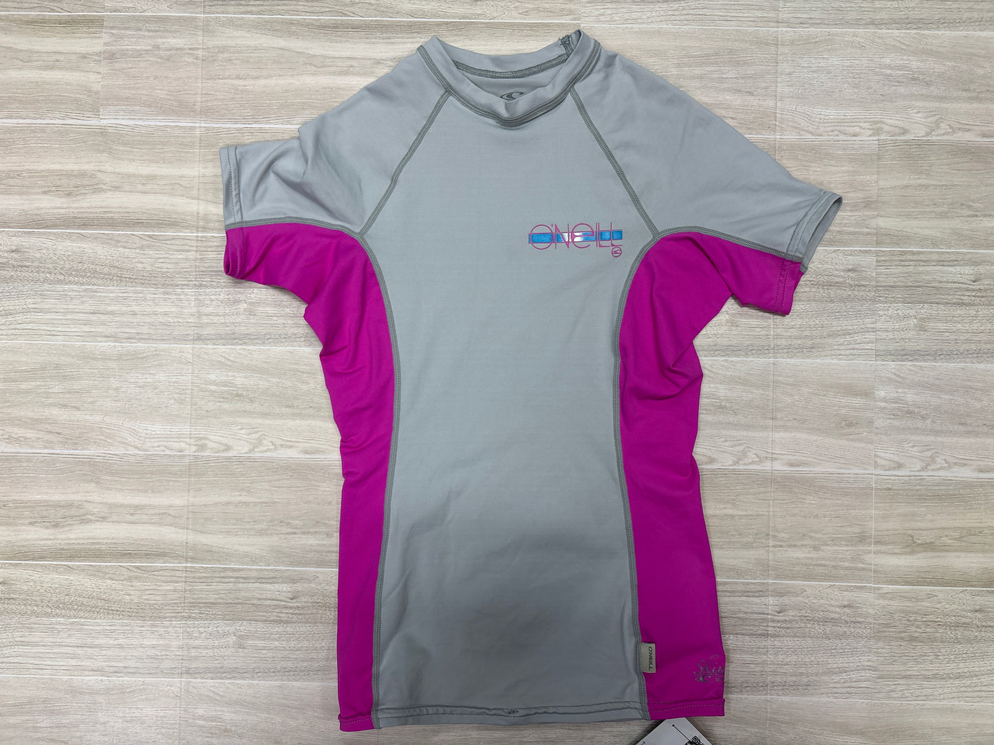 10/12 O'Neil Pink/Grey Rashguard Top