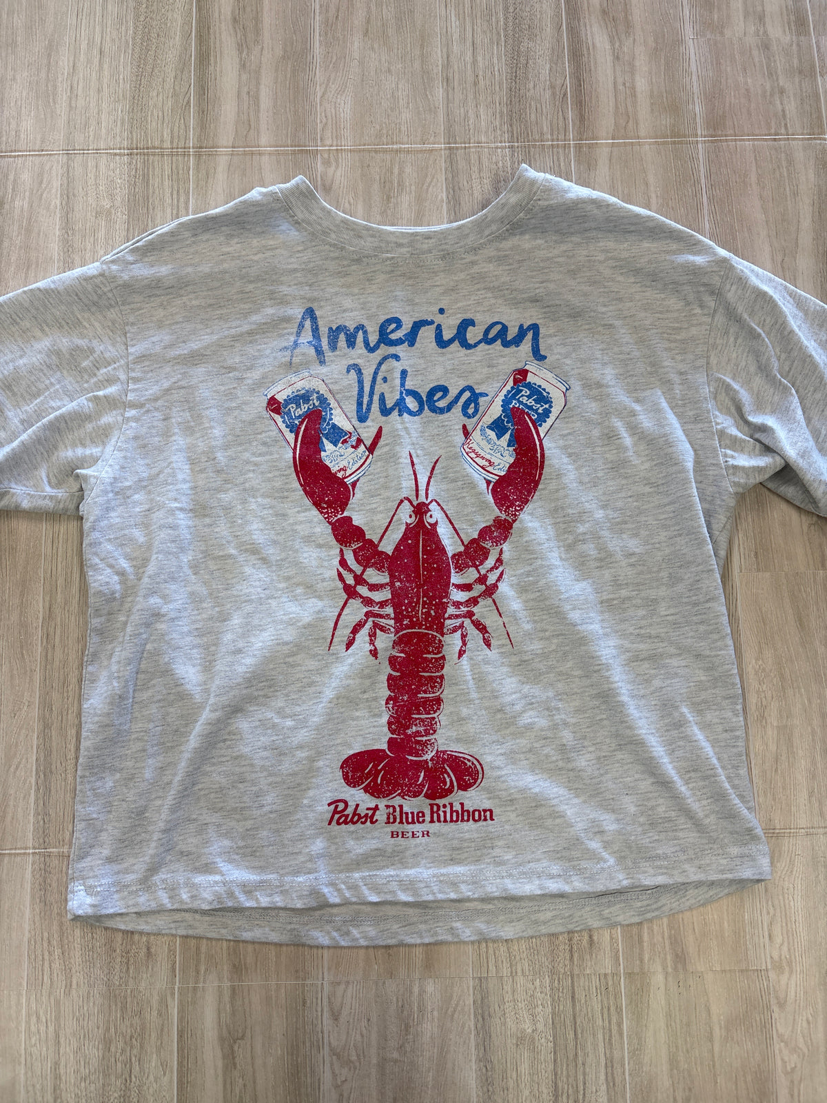 Womens XXS America Lobster Graphic Tee