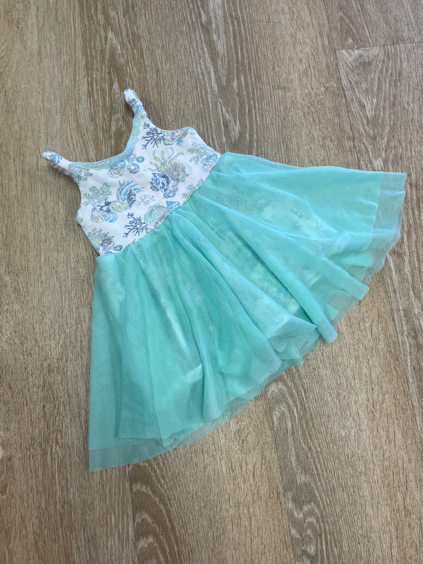 6-9m Blue Seashell Twirl Dress