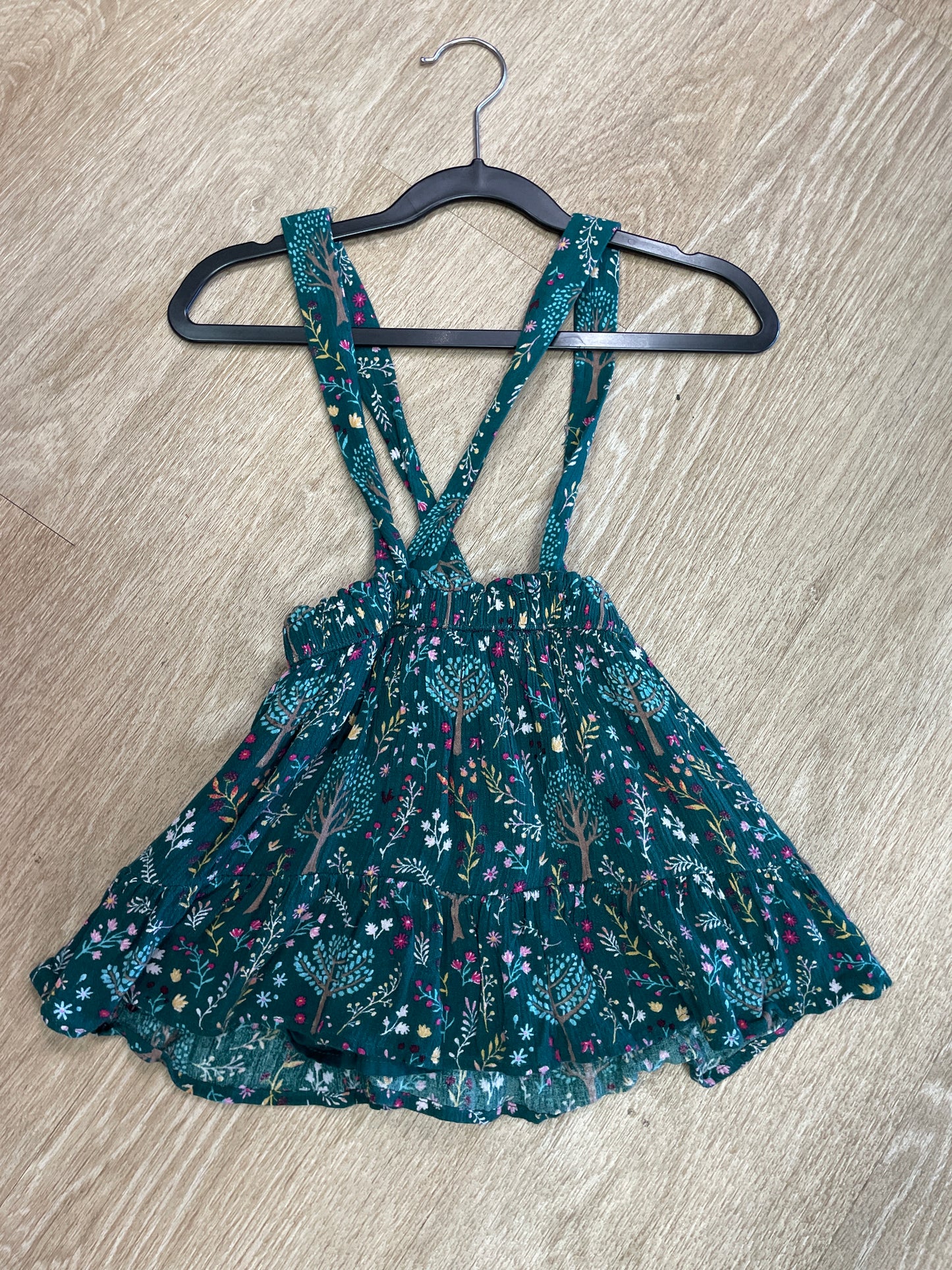 2T Emerald Floral Suspended Skirt