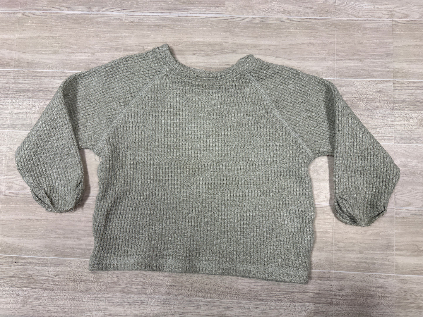 2/3T Zara Sage Soft Waffle Knit Long Sleeve