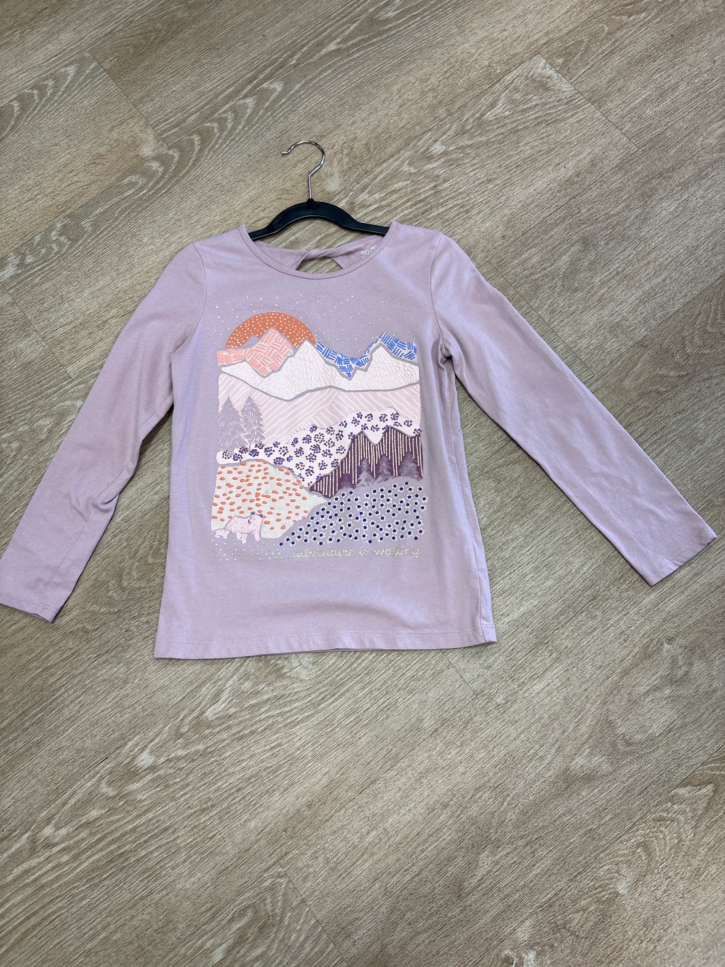 8 Light Pink Adventure Graphic Long Sleeve