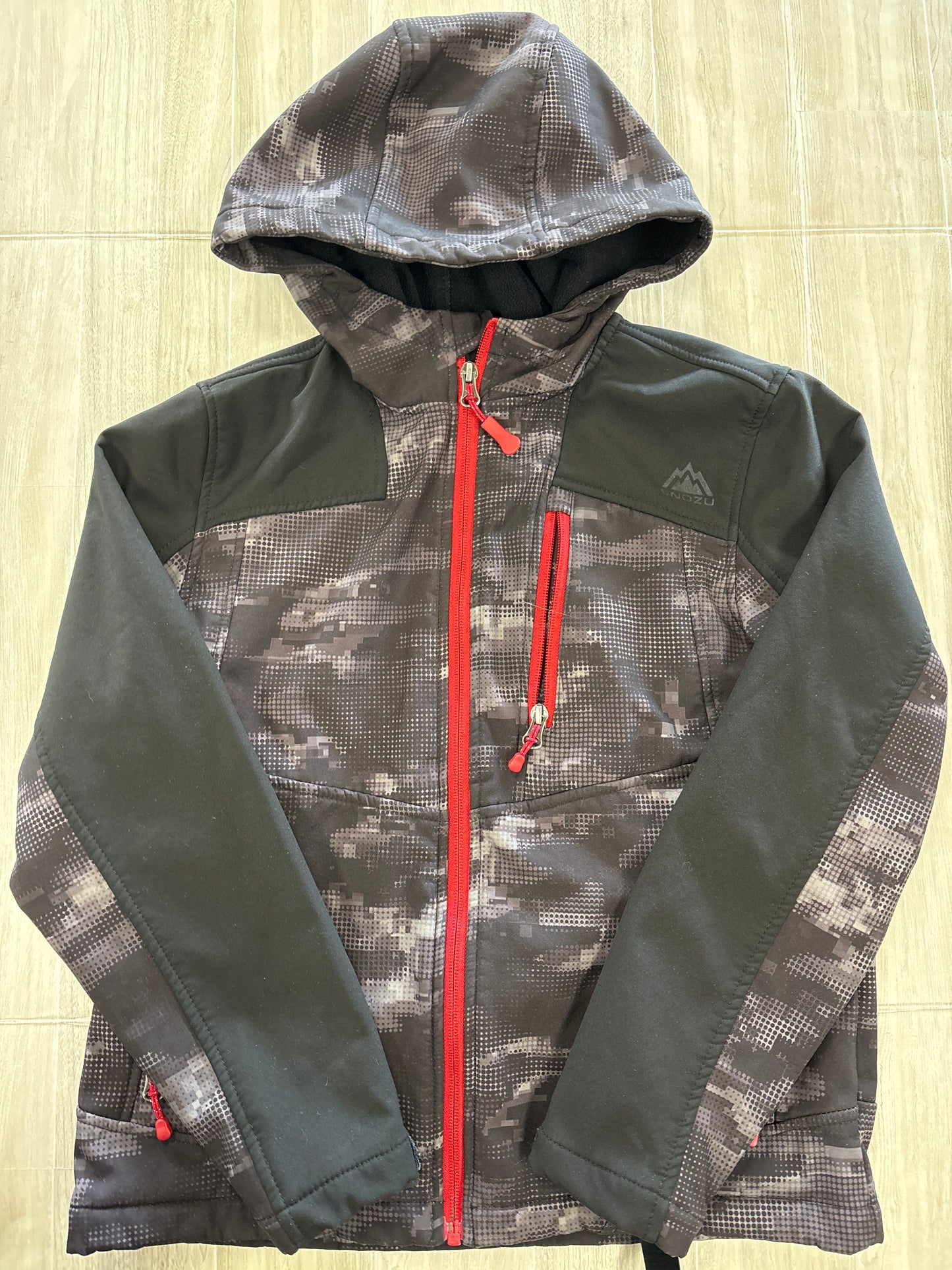 10/12 Snozu Black Lined Pattern Snow Jacket - Blemish
