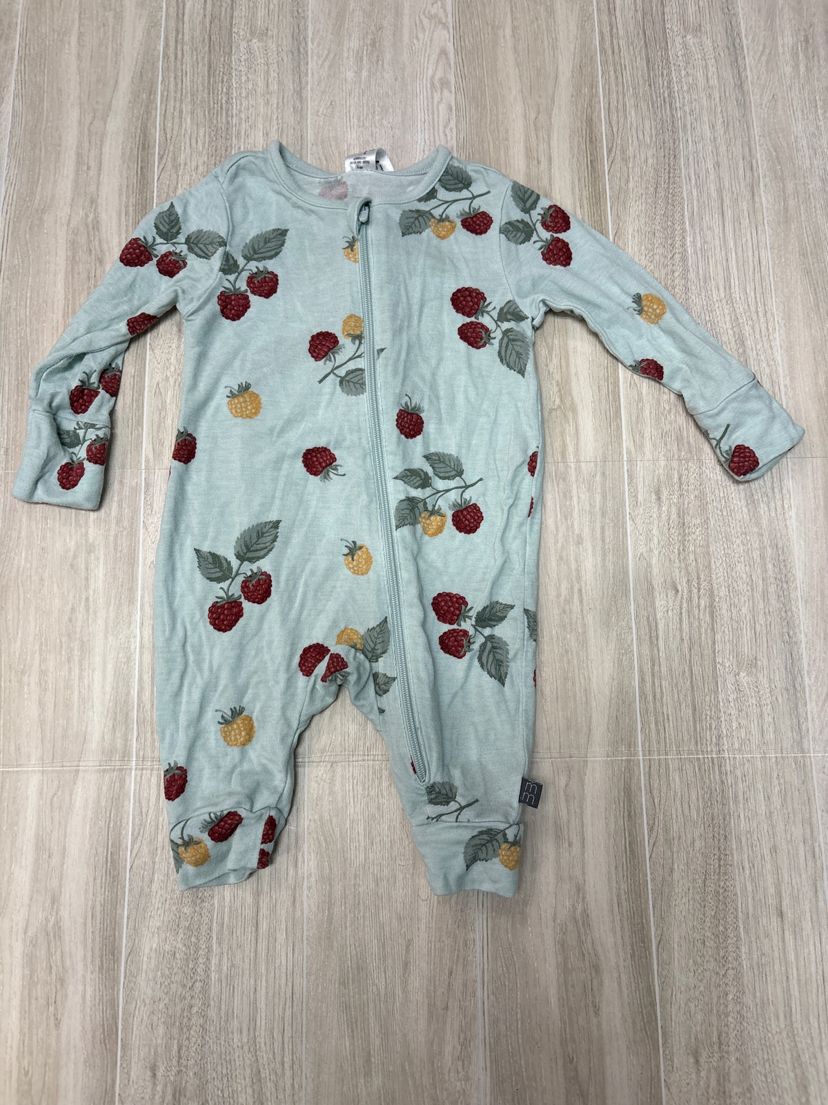 0-3m Light Blue Berry Pajama