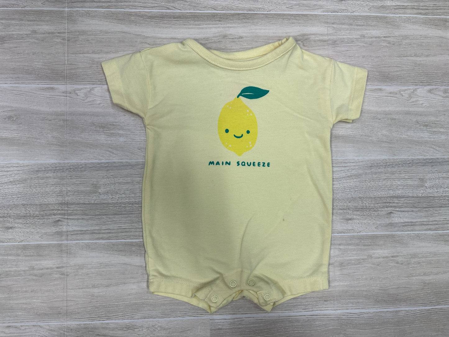 Newborn Main Squeeze Yellow Shortie Romper