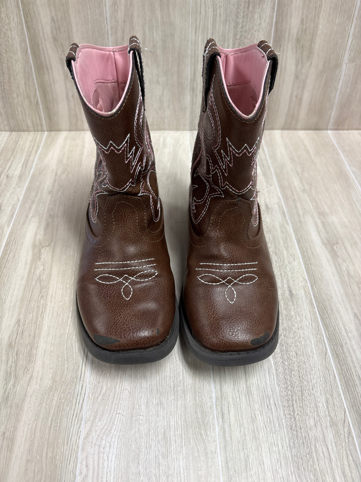 12c Brown/Pink Western Boots - Blemish