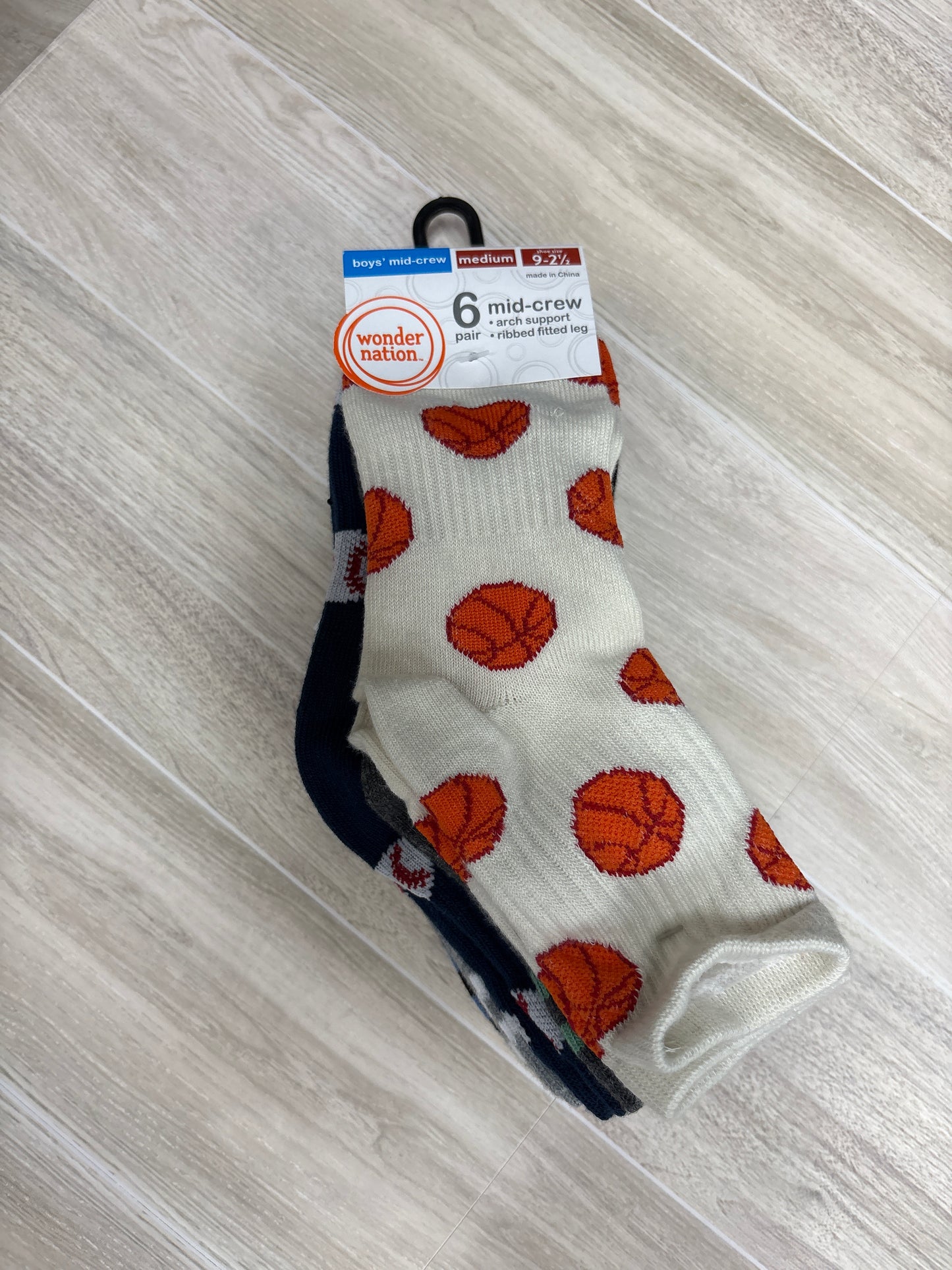 NWT Mid Crew Socks - Sports 6 Pack