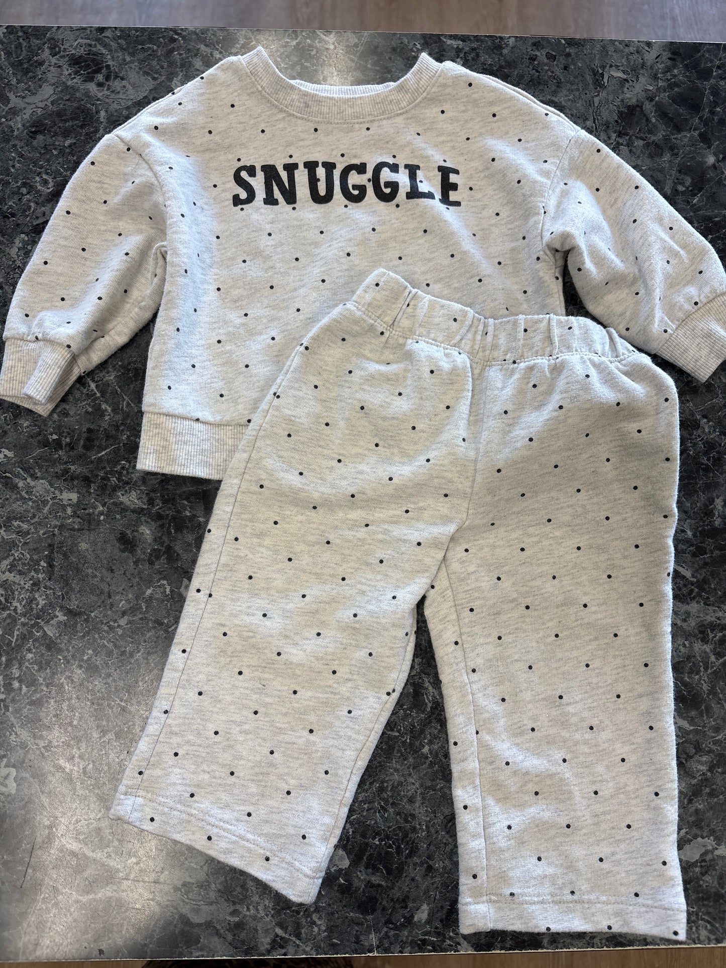 12m Polka Dot Snuggle 2 Piece Cozy Set