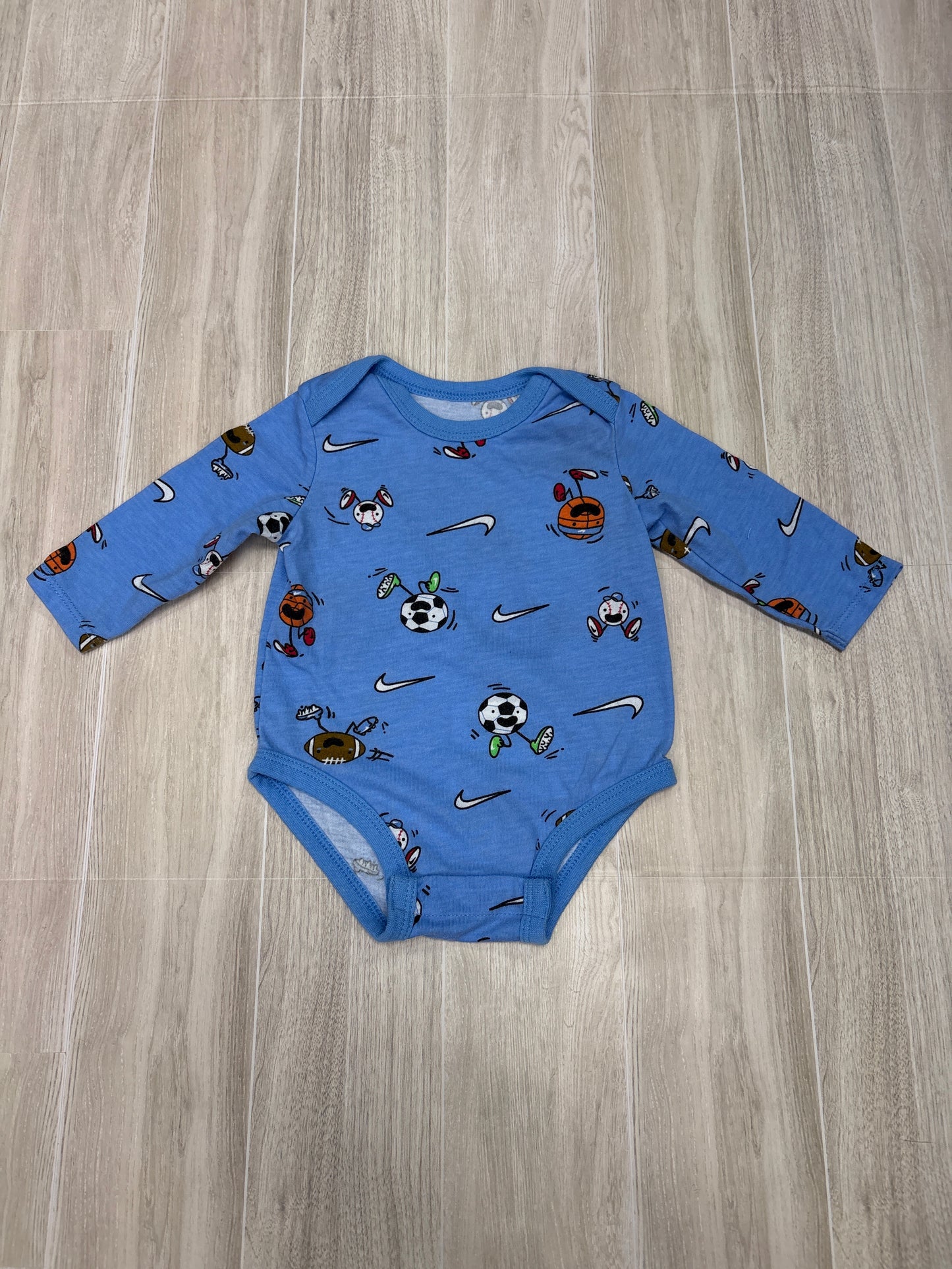 3m Nike Blue Sports Long Sleeve Onesie