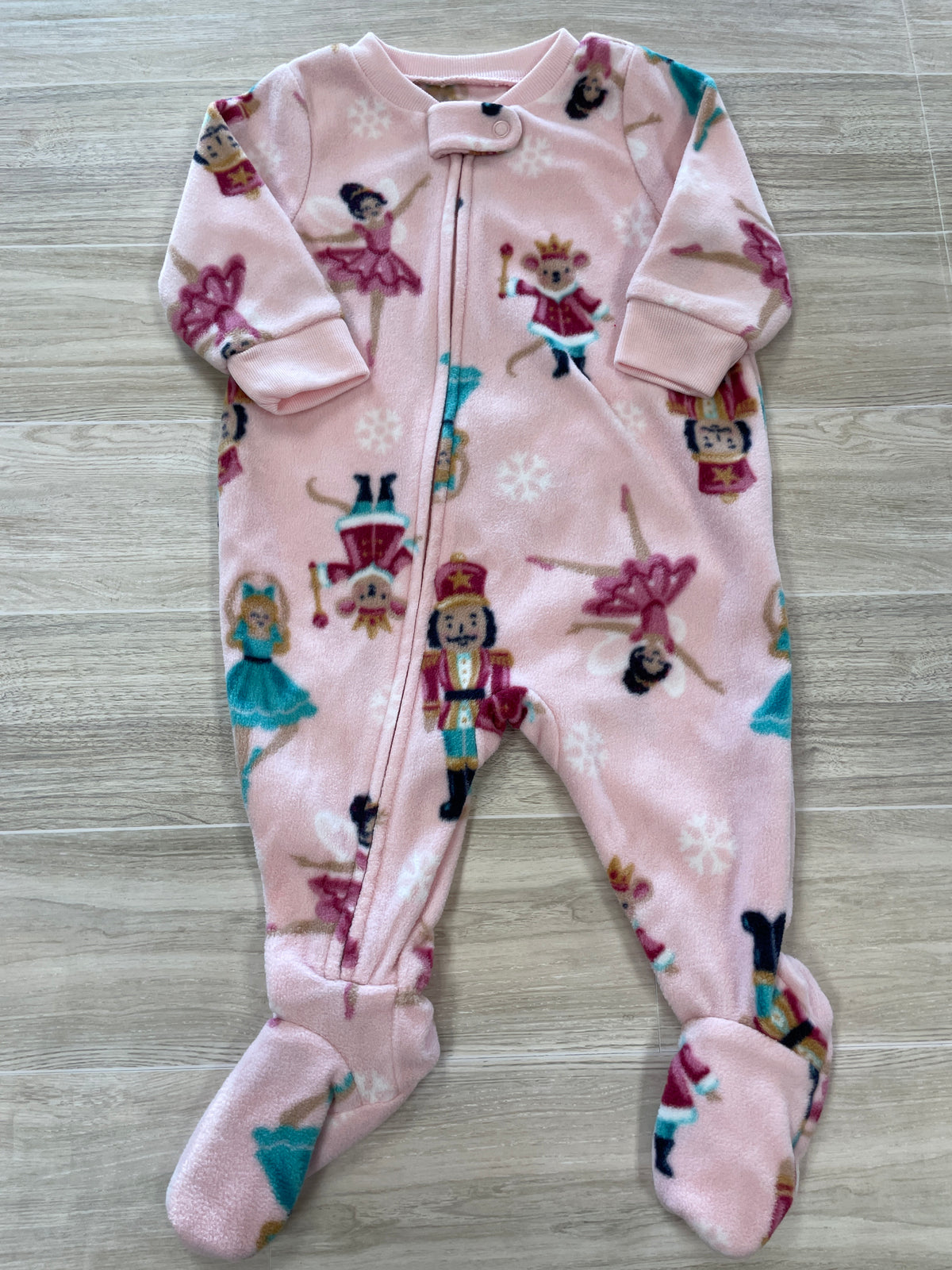 0-3m Pink Nutcracker Pajama