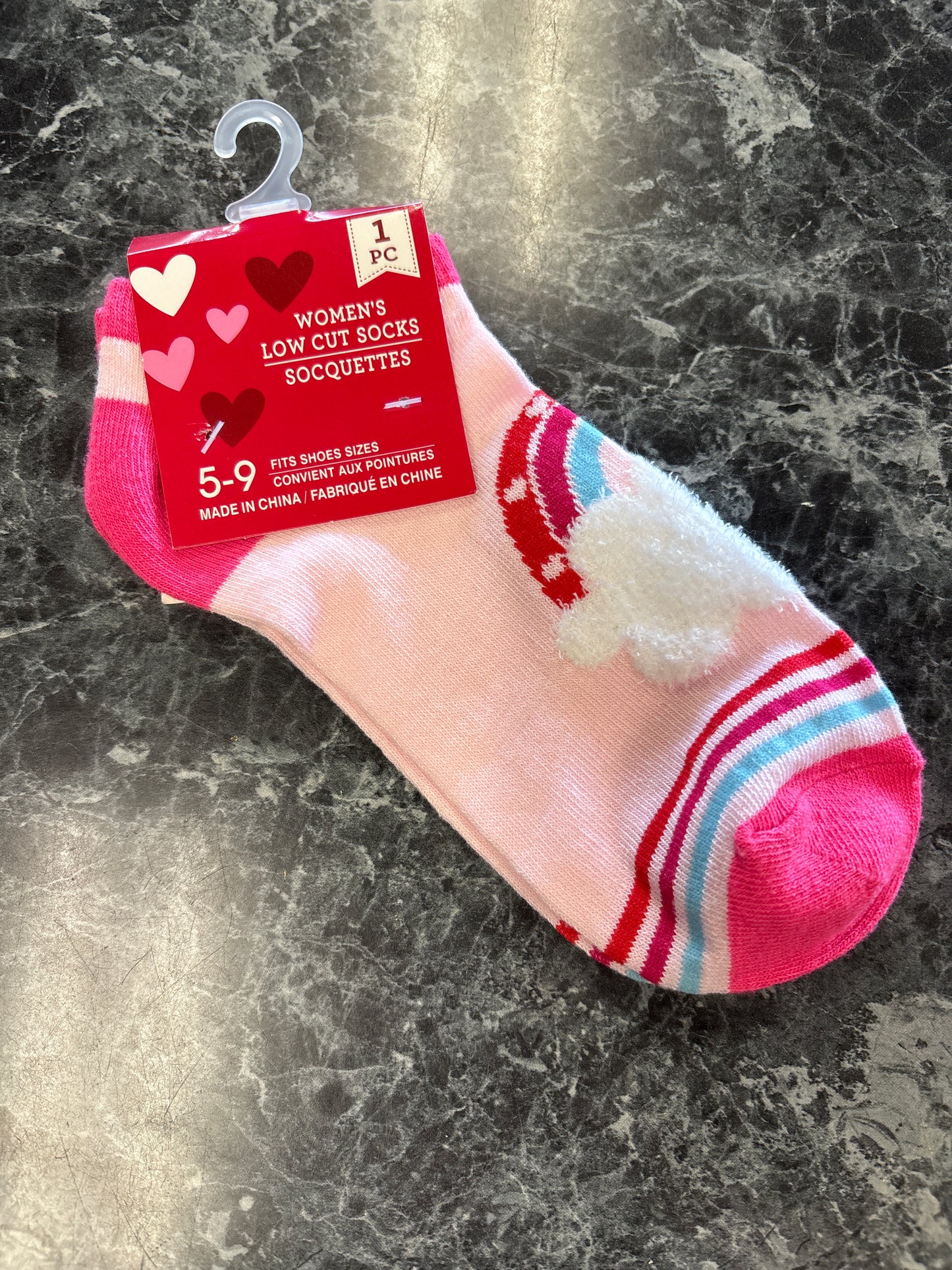 5-9 Pink Rainbow Socks