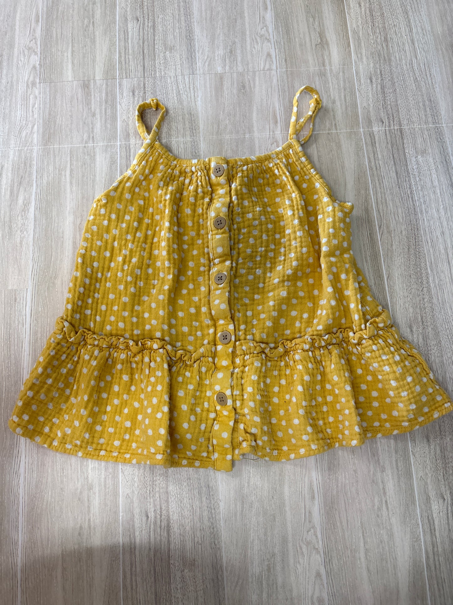 6x Yellow Polka Dot Tank