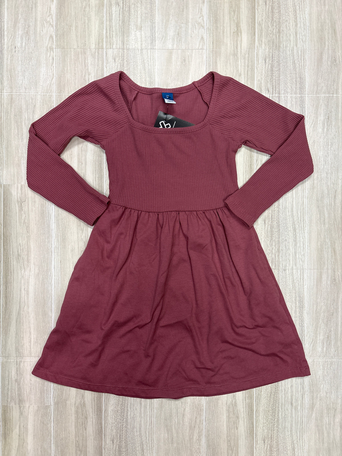 5T Mauve Ribbed Long Sleeve Dress