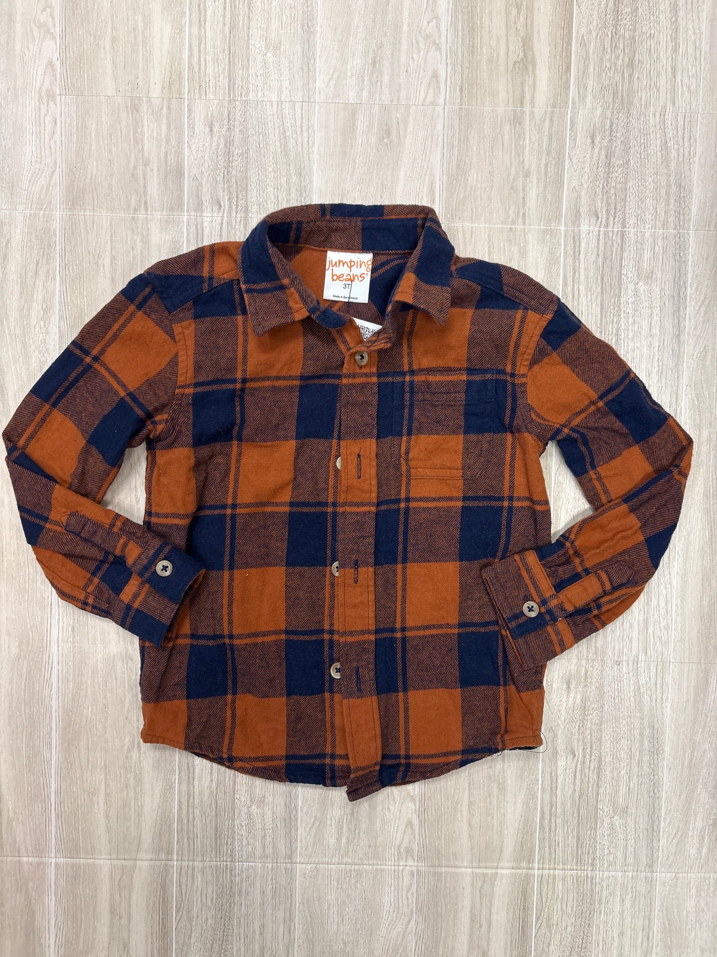 3T Navy/Rust Plaid Flannel