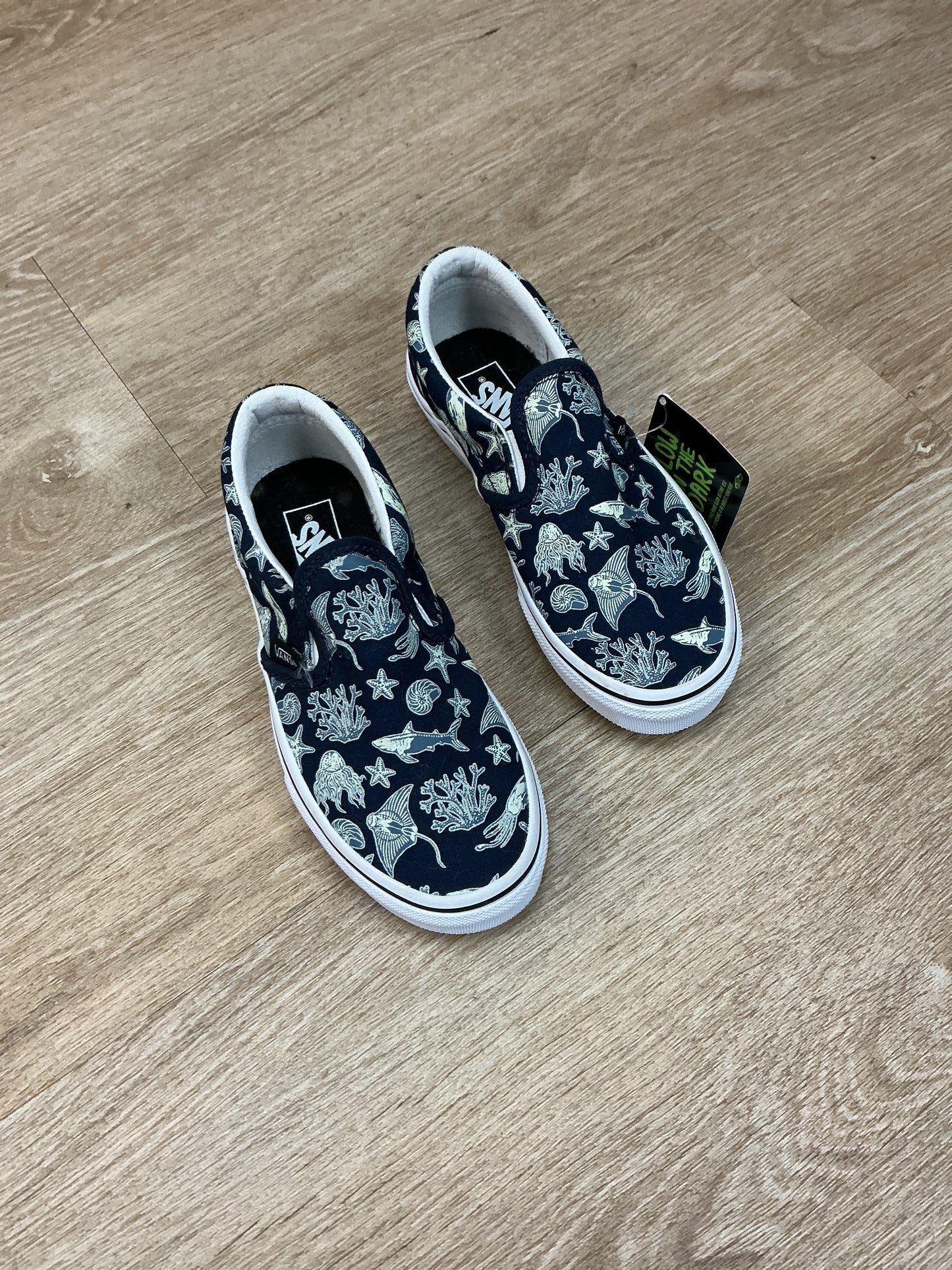 NWT 1.5Y Glow in the Dark Sea Life Slip On Sneakers