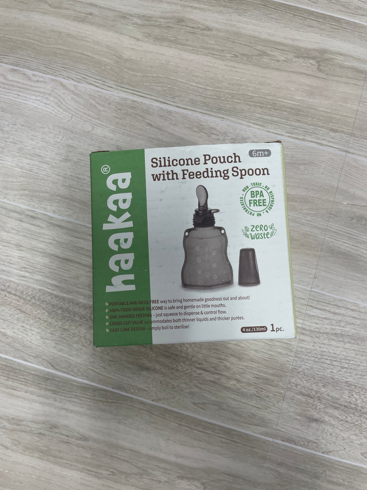 NWT Haakaa Silicone Pouch with Feeding Spoon