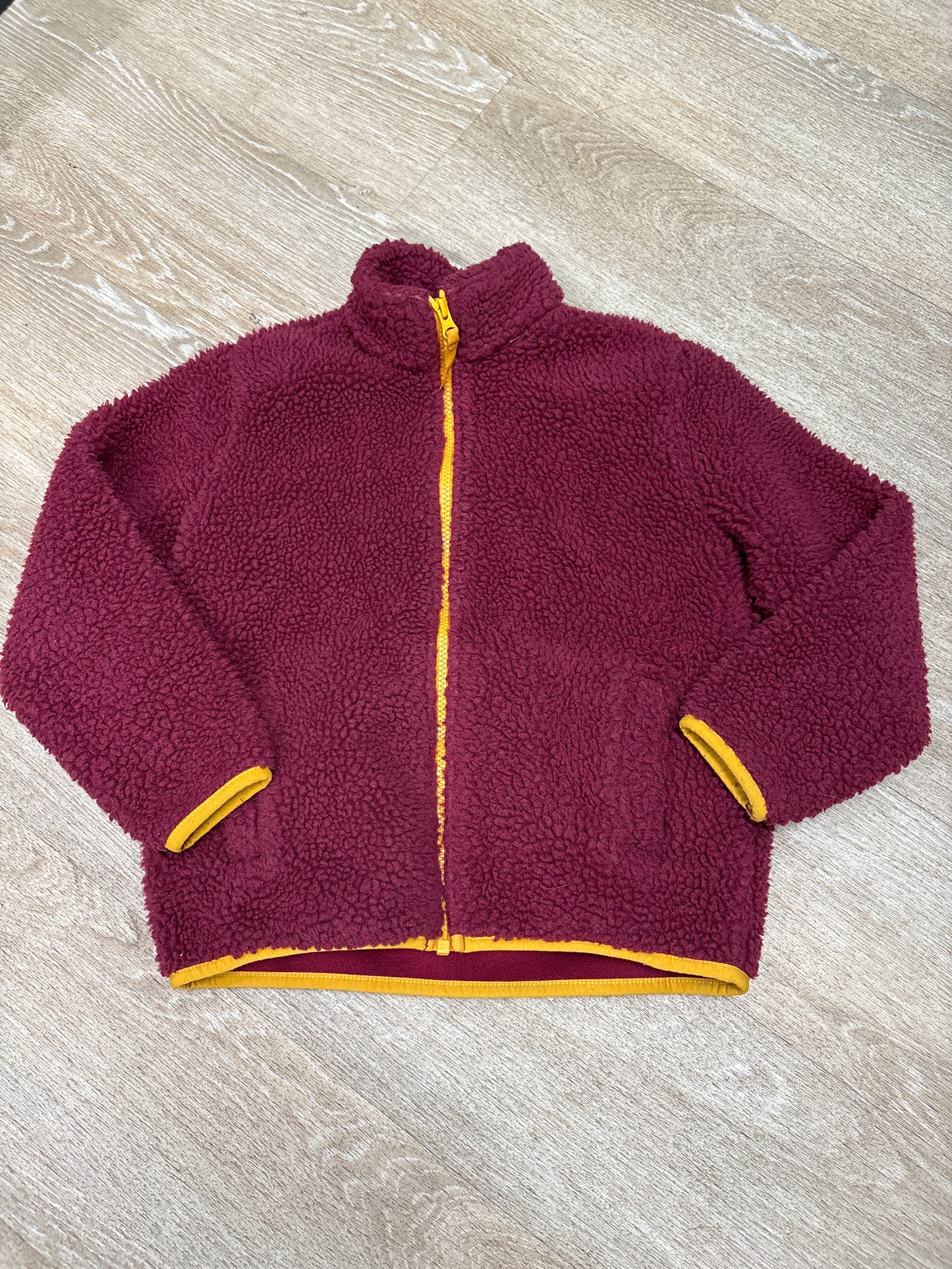 6/7 Maroon Teddy Zip Up Jacket