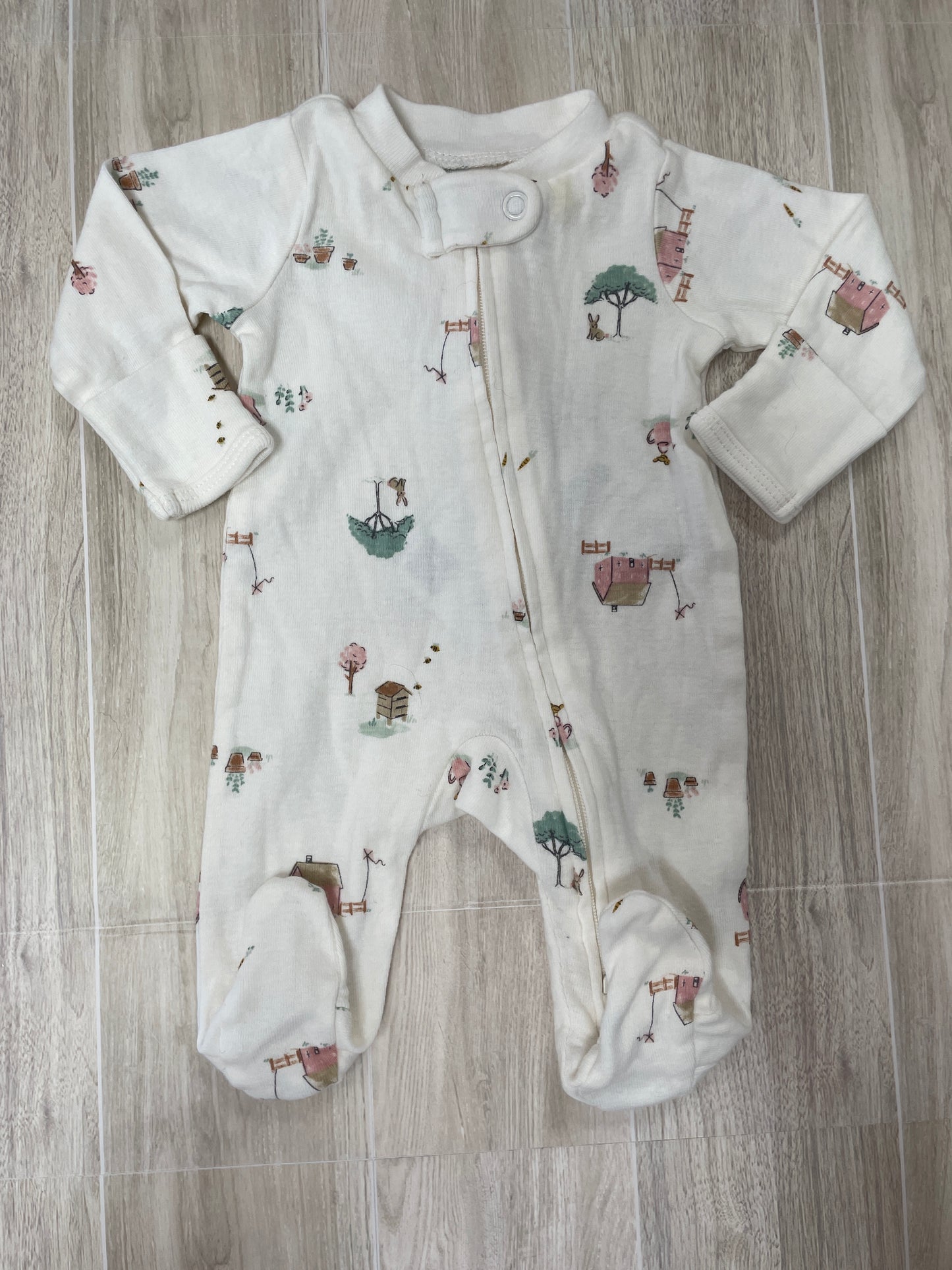 Preemie Bees + Trees Pajama