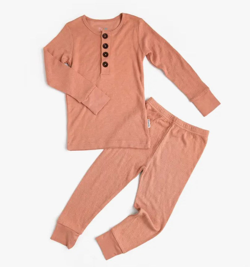 NWT GiGi + Max Rose Waffle Two Piece Set
