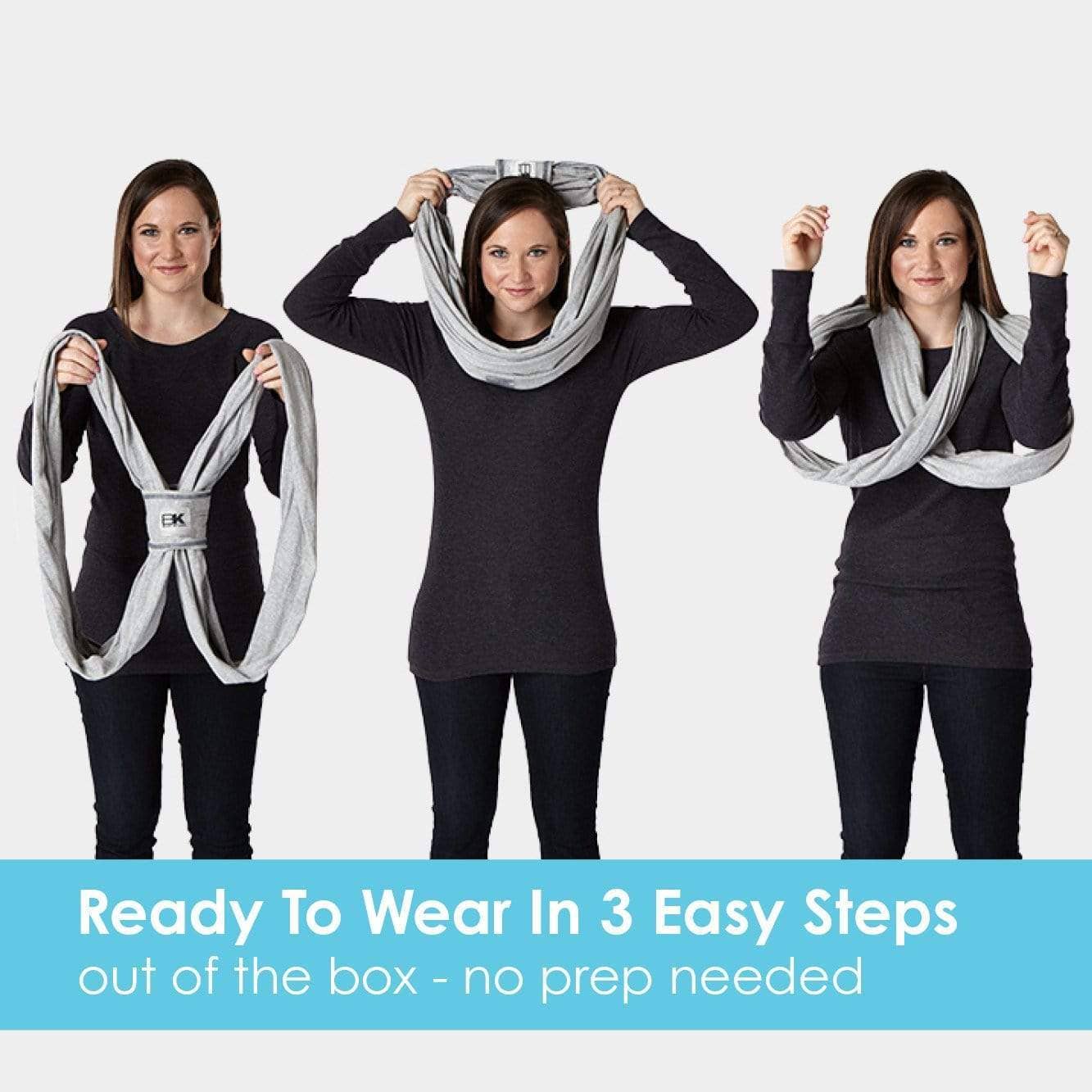 Baby K'tan - Baby K'tan Original Baby Carrier - Black: Black / Medium
