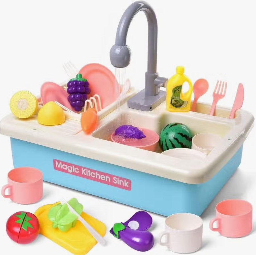 15.7" (31 PCs) Pretend Play Sink - Includes Play Food