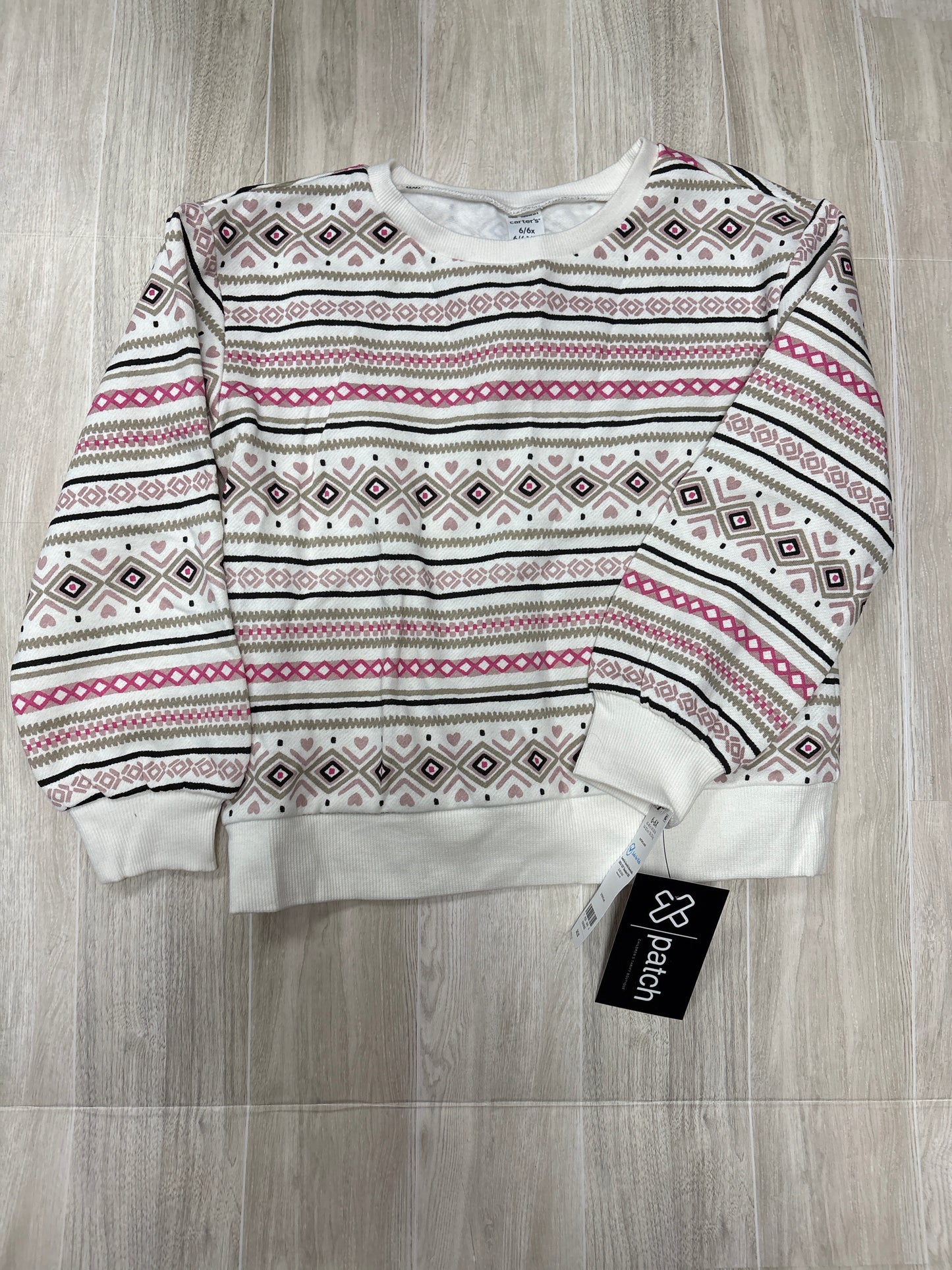 NWT 6x Pattern Striped Crewneck