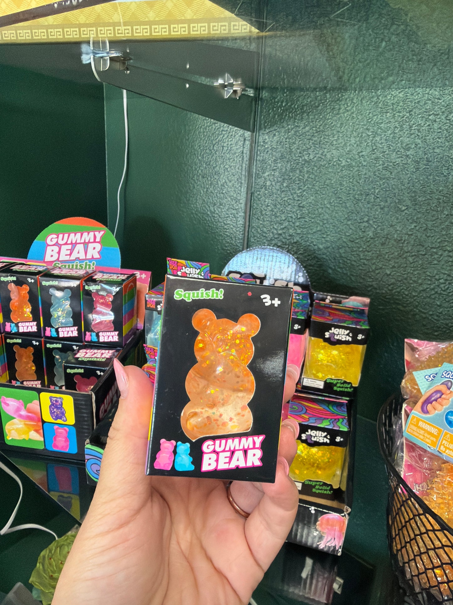 Squishy - Gummy Bear - Orange Glitter