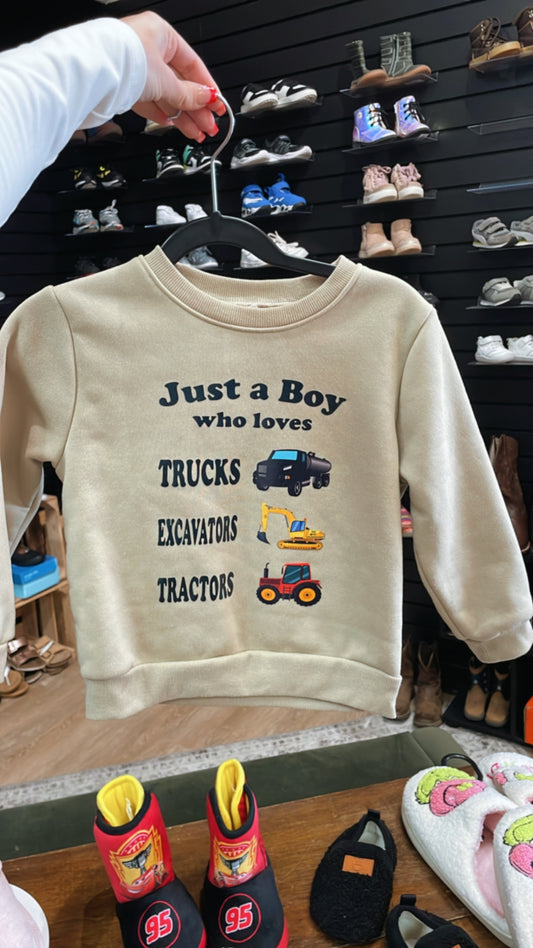 3/4T Just A Boy Crewneck