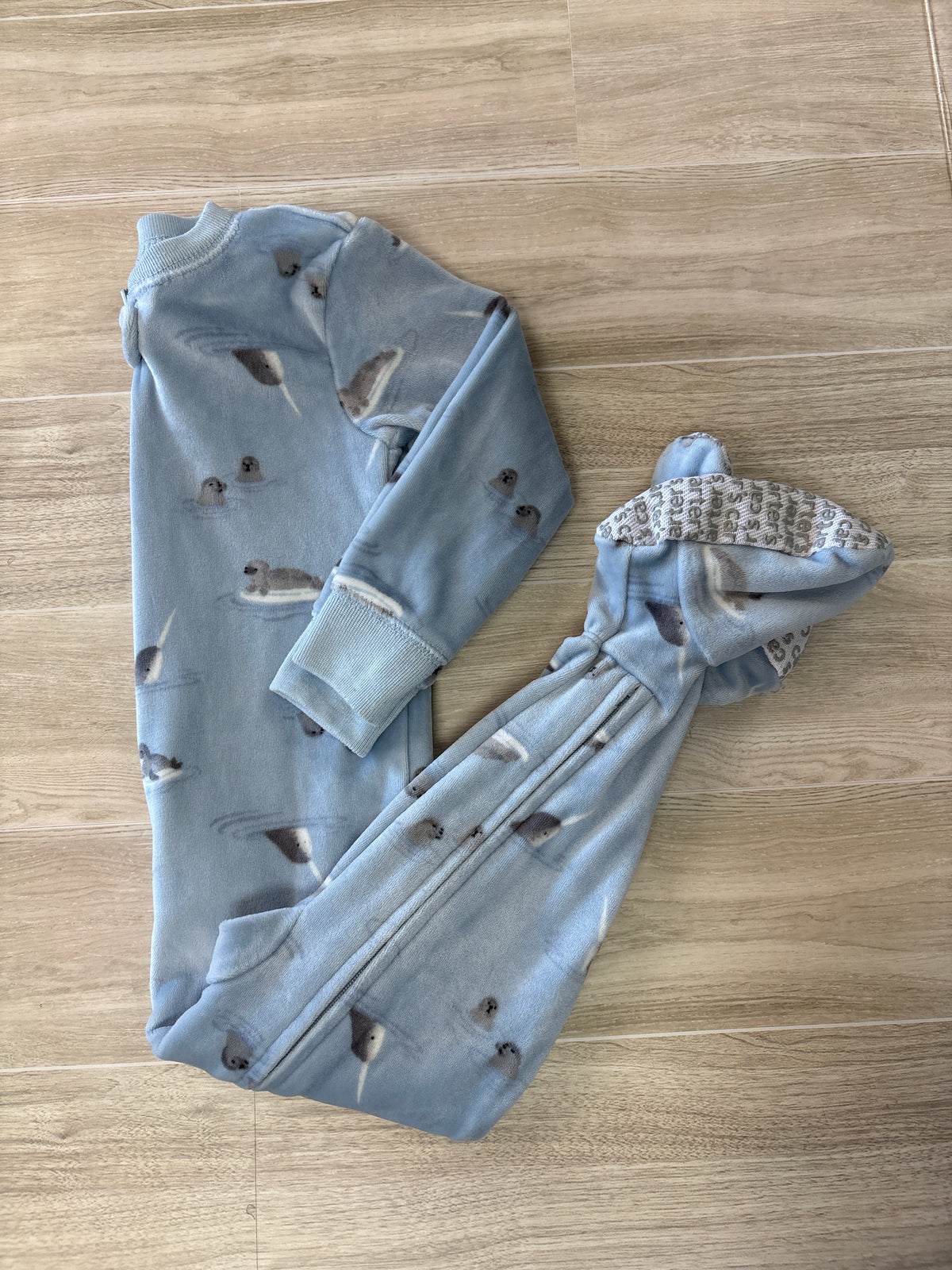 12m Soft Blue Seal Pajama