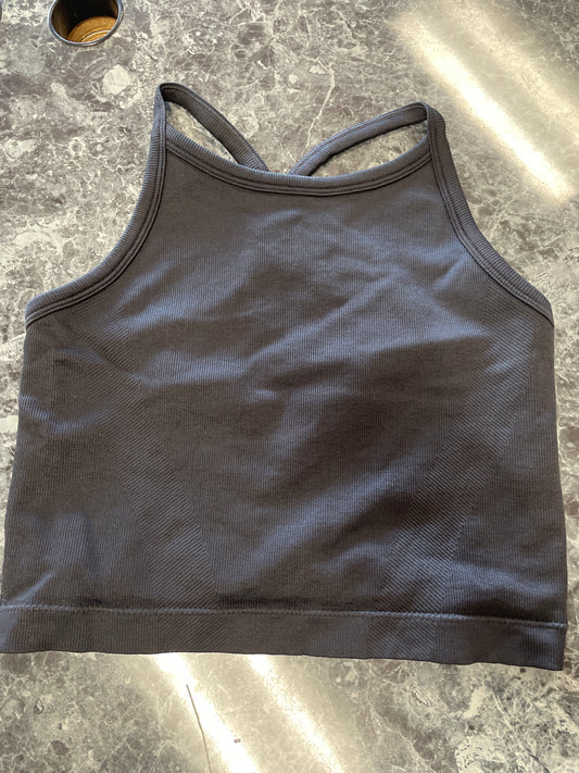 10/12 Black Ribbed Brami Top