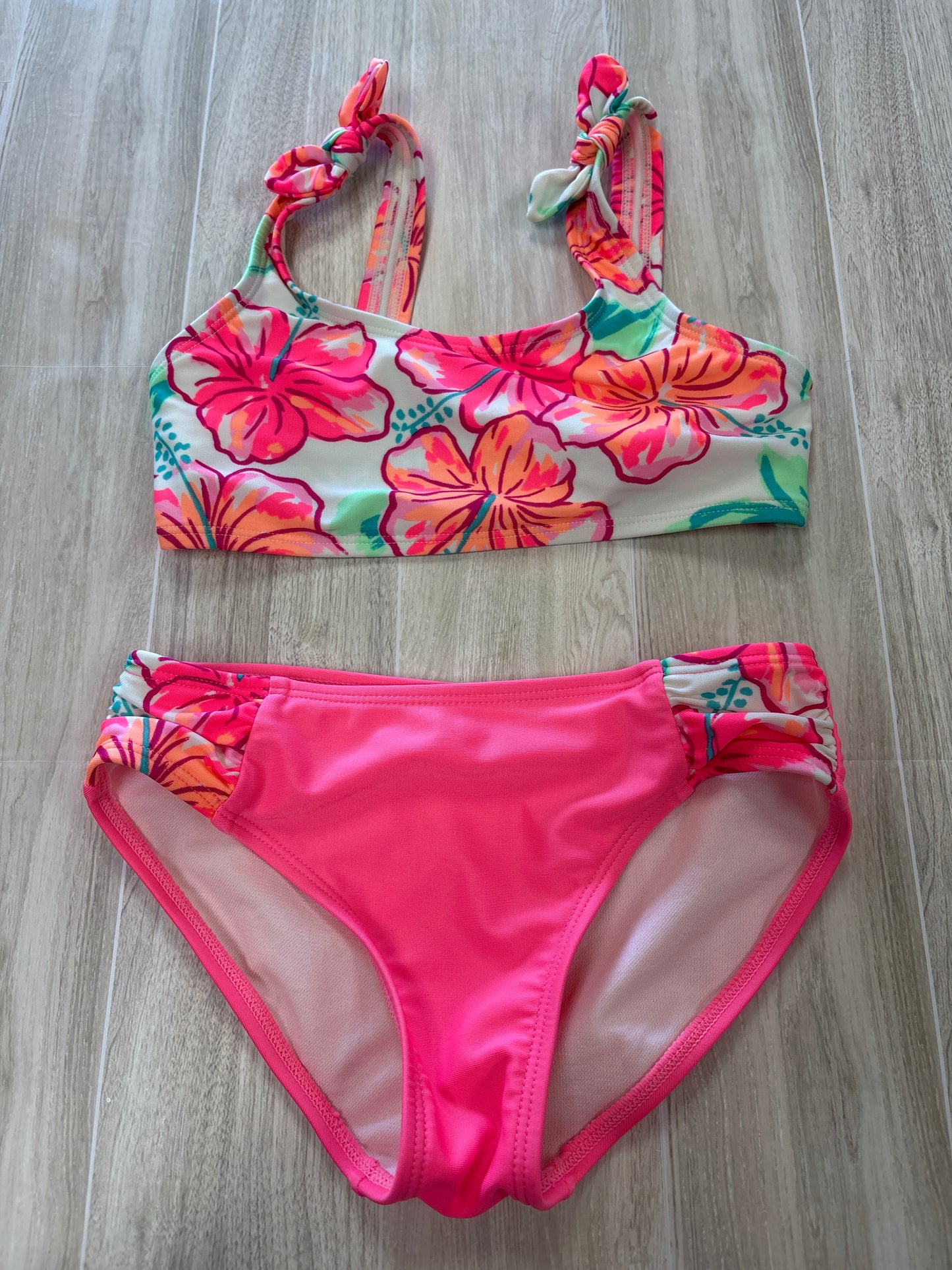 6/7 Neon Floral Swim Suit