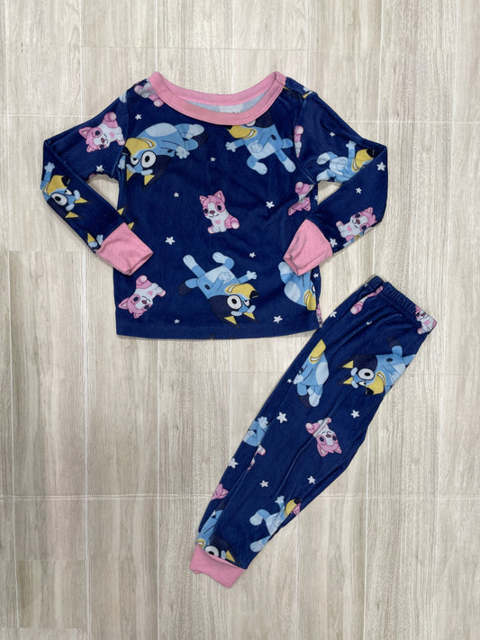2T Navy Soft Bluey Pajama Set