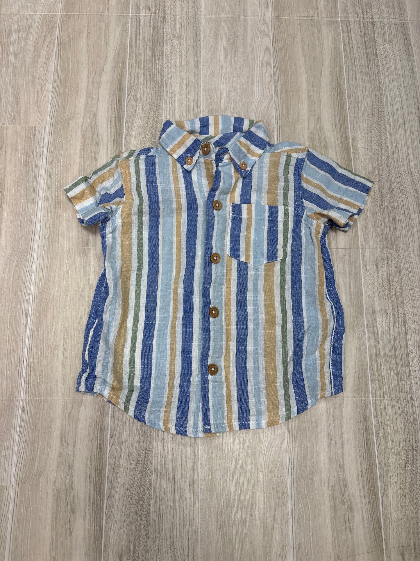 12m Tommy Bahama Blues Striped Button Shirt
