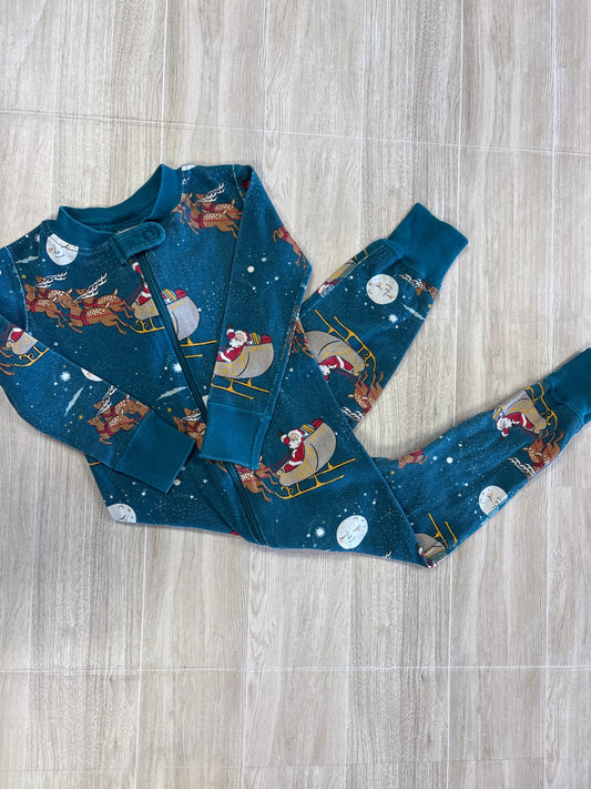 2T Hanna Anderson Blue Holiday Pajama