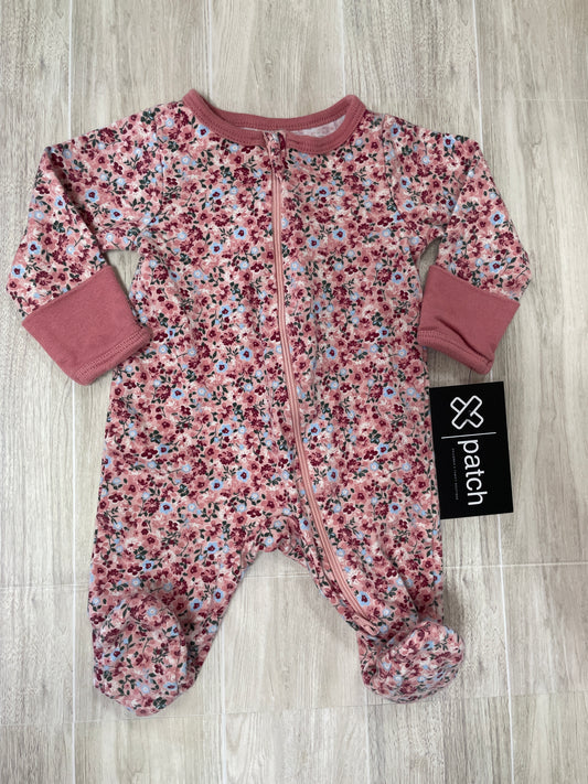 Newborn Pink Flowers Pajama