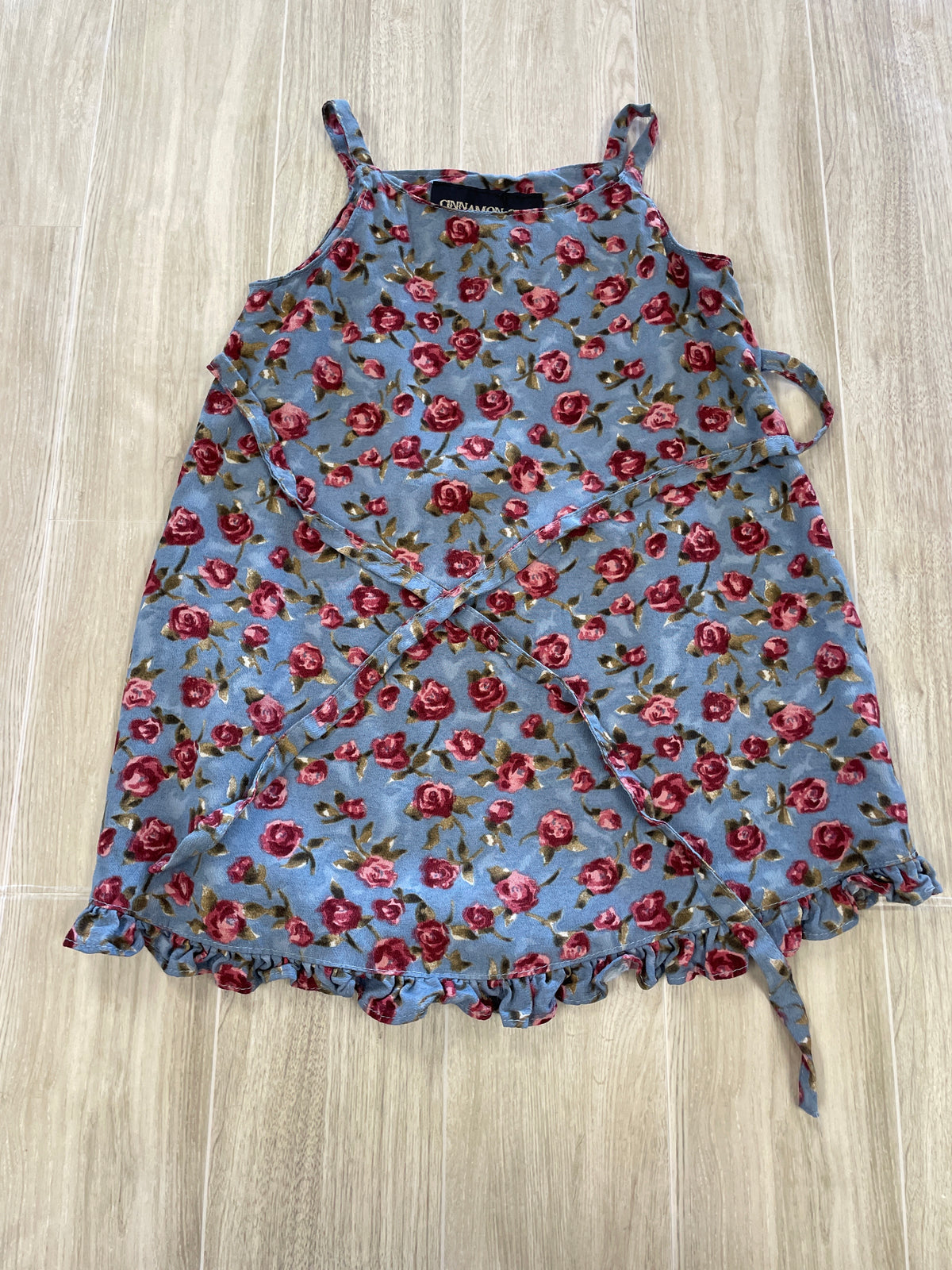 24m Blue Multi Roses Tank Dress