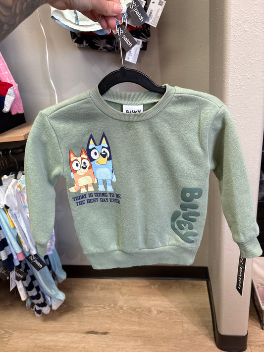 2T Olive Bluey Pullover