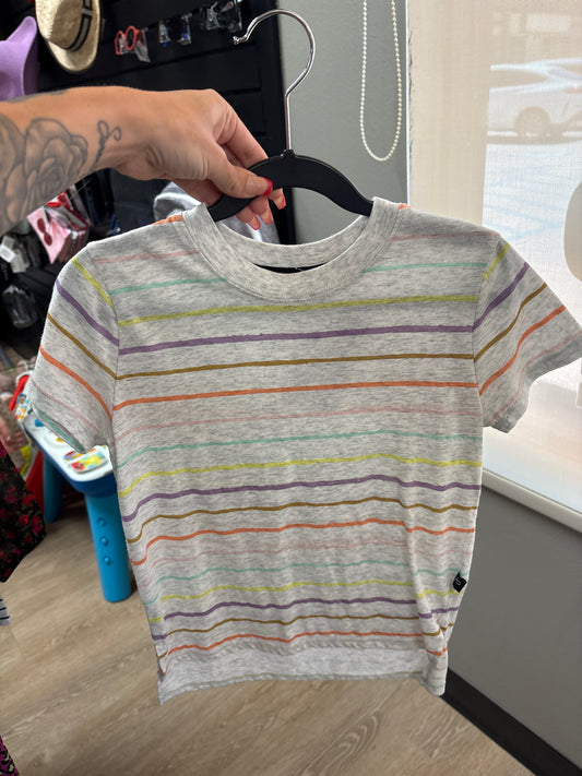 4/5T Grey Multi Striped Tee