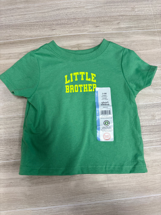 3-6m Green Little Brother Tee