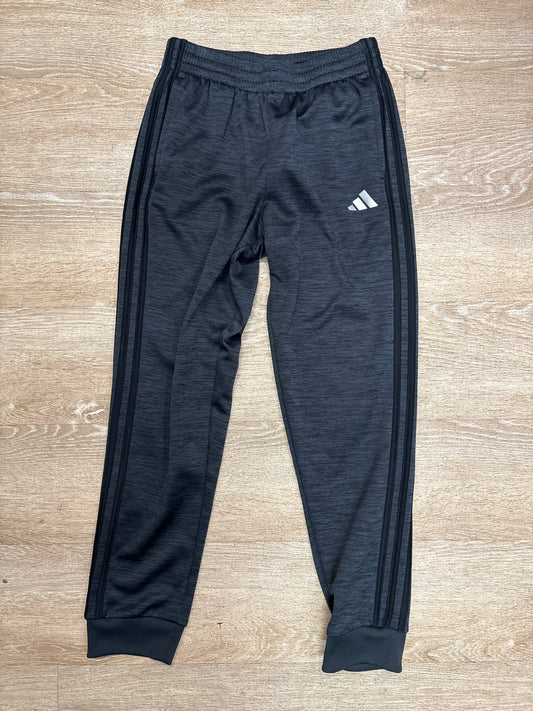 14/16 Adidas Heathered Black Sweatpant with Black Stripe
