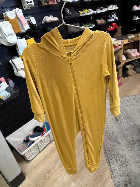 2T Kyte Baby Mustard Hooded Romper