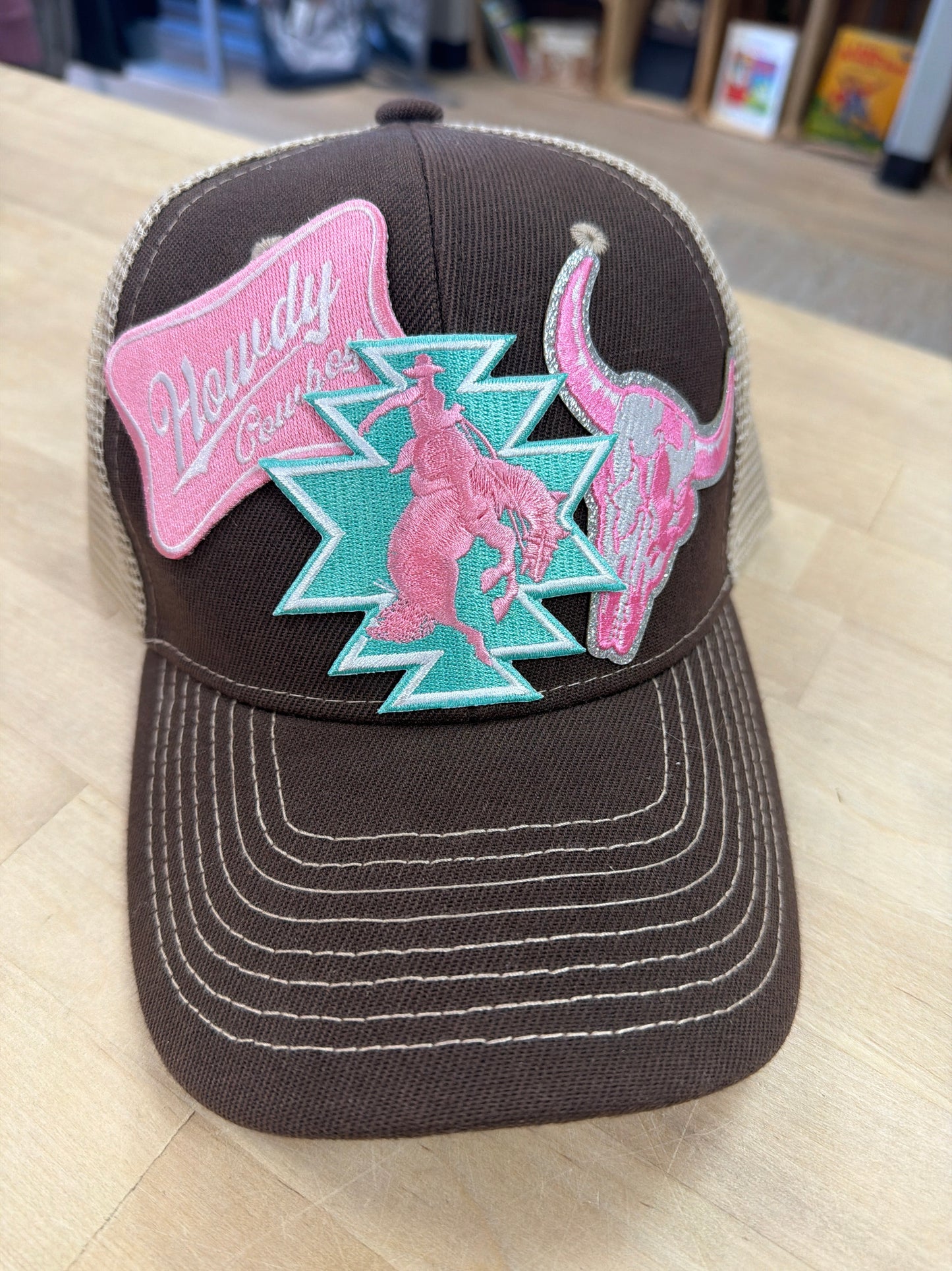 Trucker Hat - Howdy Cowboy - Brown/Tan