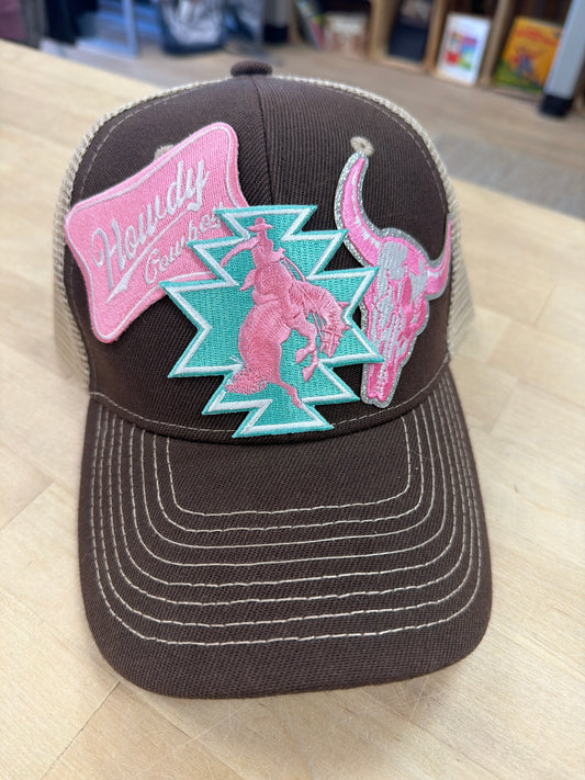 Trucker Hat - Howdy Cowboy - Brown/Tan