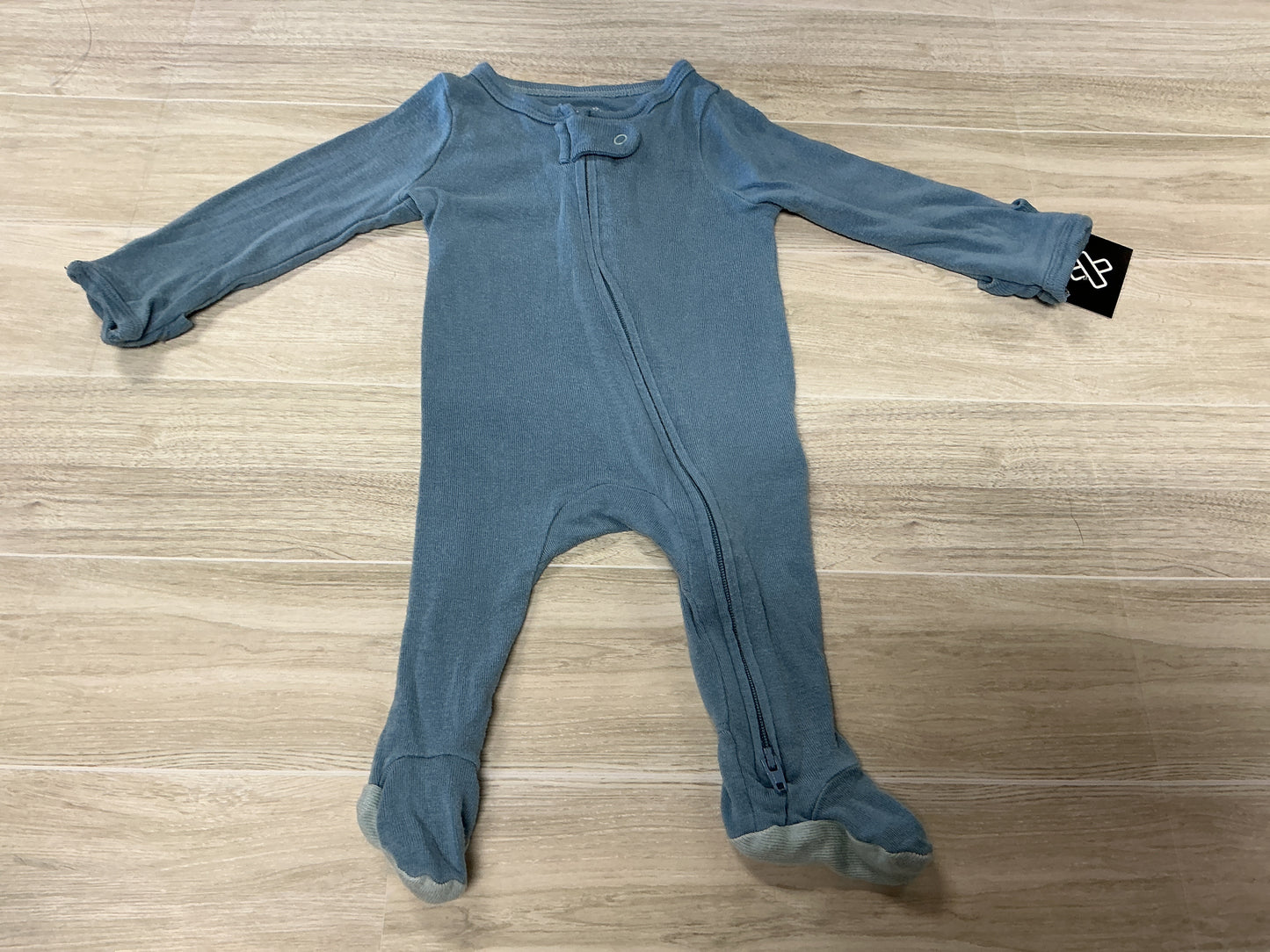 Newborn Dusty Blue Footie Pajama