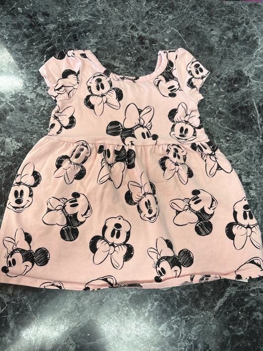 2T Pink Organic Minnie Mouse Dress