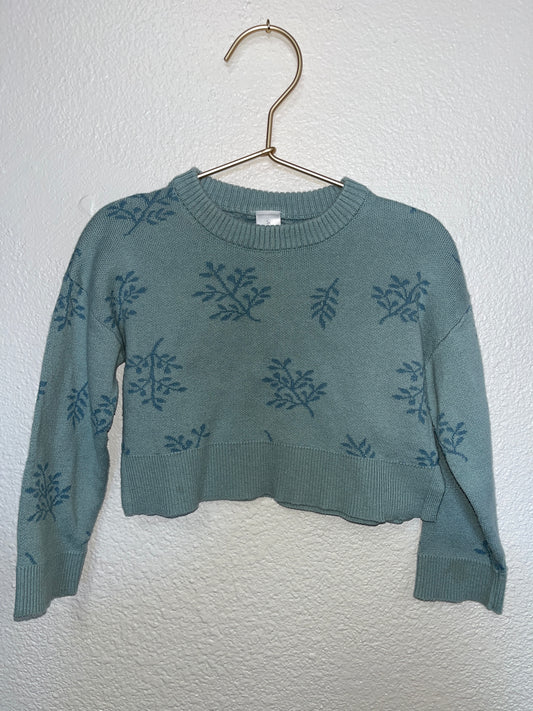 3T Blue Leafy Crewneck