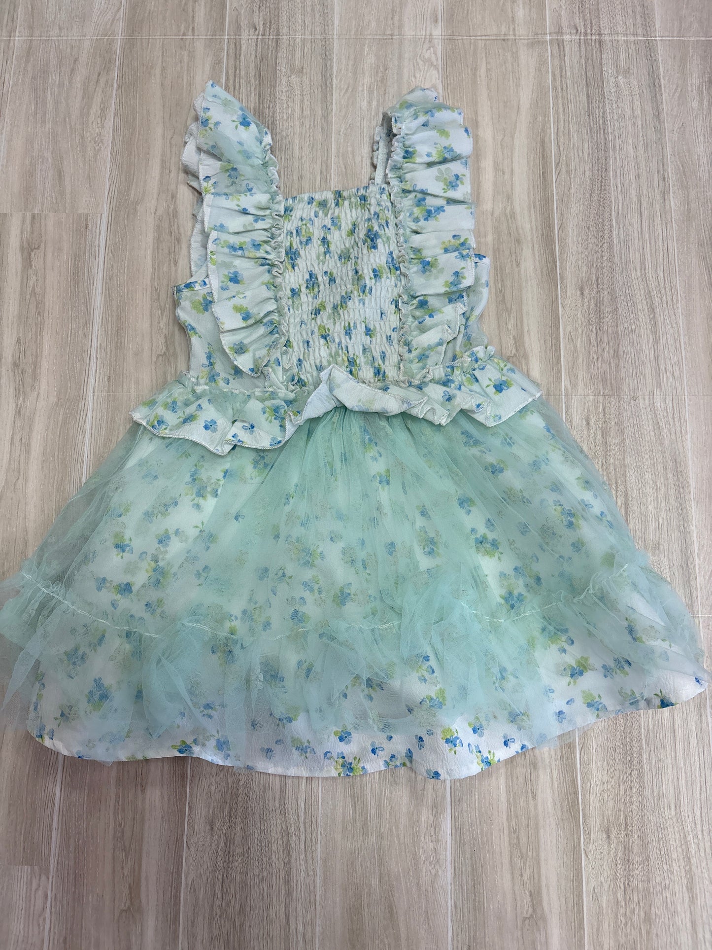 4 Blue Frill Twirl Shocked Dress