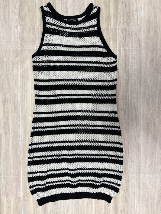 10/12 Black/White Eyelet Cover Up Tank Dress